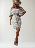 Vestido Blanco Encaje Novia Civil Fiesta Ve 68 Blanco M