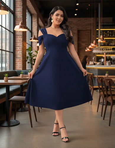 Vestido Mujer Talla Grande Acampanado Vg 158