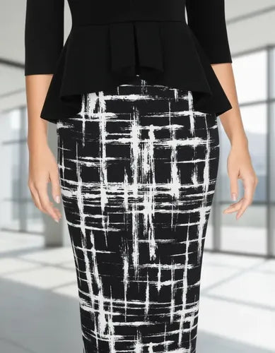 Vestido peplum de cóctel · Negro - vista 21