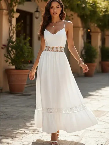Vestido De Tirantes Bohemio Forrado  Va 555