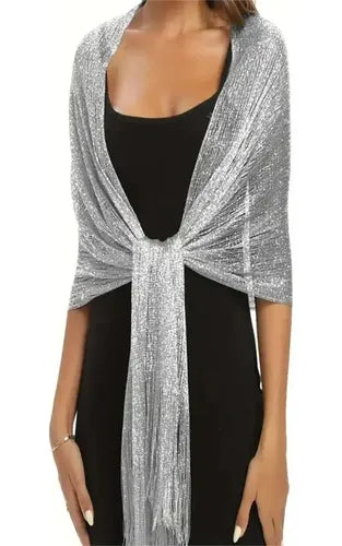 Envoltura Brillante Flecos Bolero Tapado Chal Fiesta Bb 22