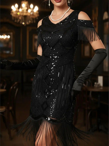 Vestido De Baile Retro Gatsby, Años 20 Charleston  Va 627