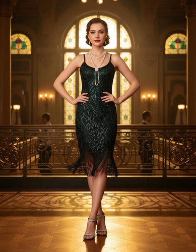 Vestido De Baile Retro Gatsby, Años 20 Charleston  Va 630