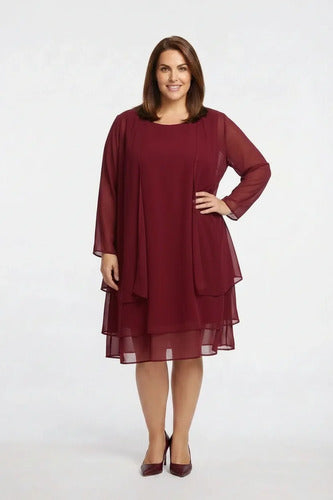 Conjunto 2 piezas midi de fiesta talla grande