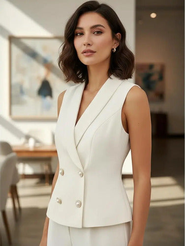 Blazer Tipo Gillette Marfil
