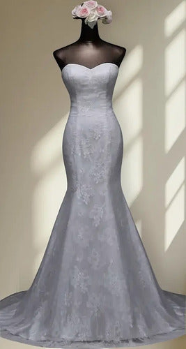 Vestido De Novia Sirena Escote Corazón  Np 04