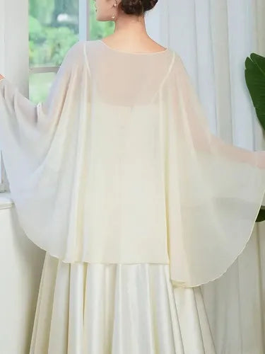 Bolero Capa Novia Gasa Chal Tapado Fiesta Bb 03