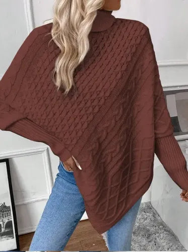 Ruana Poncho Tejido Chal De Punto Tapado Mujer Bb 32