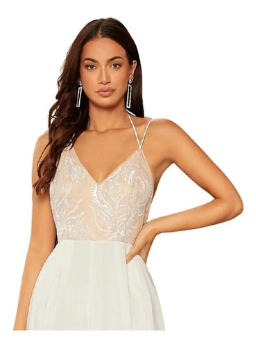 Entero Jumpsuit Mono Fiesta Forrado Novia Espalda El 134