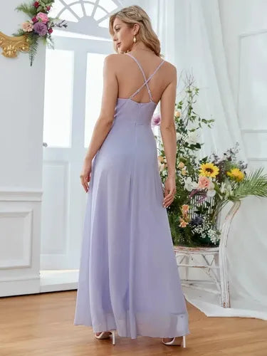 Vestido Fiesta Largo Abertura Graduación Dama D Honor Ep 433