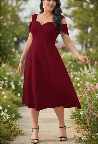 Vestido Mujer Talla Grande Acampanado Vg 158