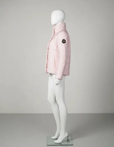 Parka Mujer Rosada Cuello Alto Rosa M