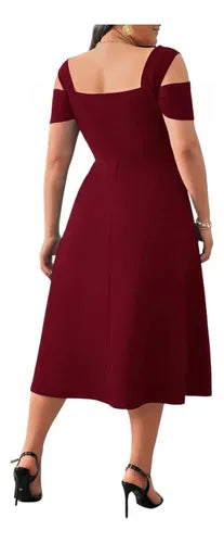 Vestido Mujer Talla Grande Acampanado Vg 158