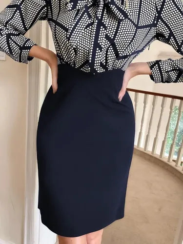 Vestido Ajustado Lunares Coctel Oficina Va 530