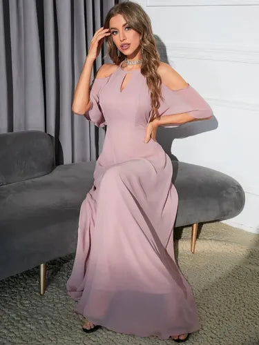 Vestido Fiesta Largo Matrimonio Graduación Gala Ep 420 Rosa M