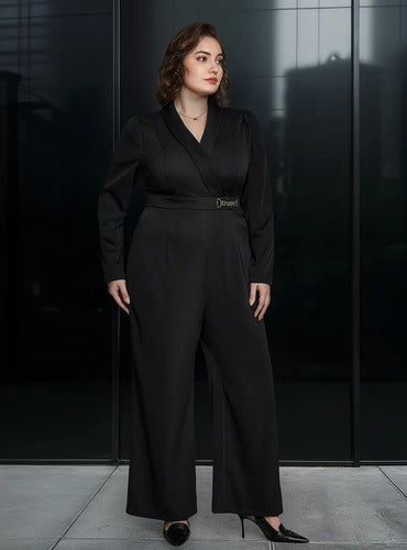 Entero Palazzo Jumpsuit Pierna Ancha Talla Grande Vg 200
