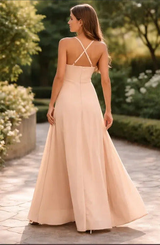 Vestido Fiesta Largo Dama De Honor Graduación Ep 434