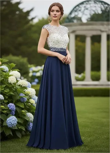 Vestidos Fiesta Largo Azul Ep 401