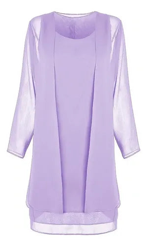 Vestido Fiesta Talla Grande 2 Piezas Vg 45