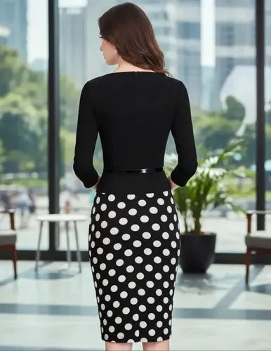 Vestido Formal Oficina Coctel Negro Va 231