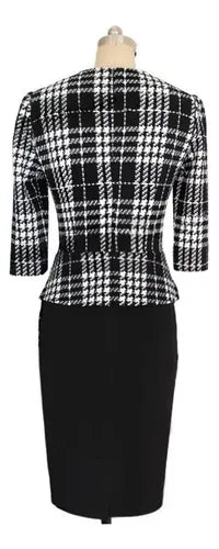 Vestido Para Oficina O Cocktel Formal Ajustado Va 125 Negro Xl