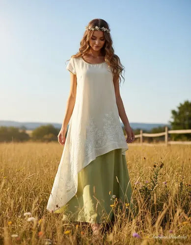 Vestido Bohemia Amplio Largo Vd 51