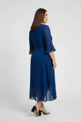 Vestido de gasa midi talla grande