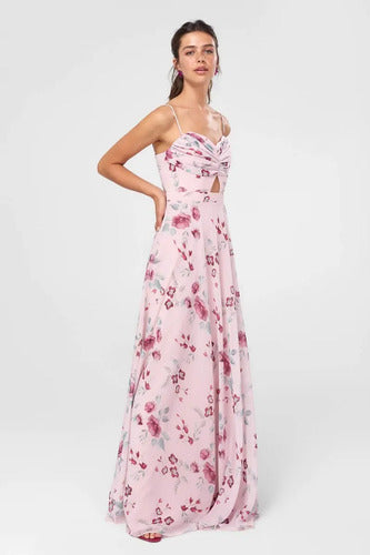 Vestido De Fiesta Largo Td 18 Rosa 38