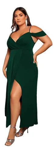 Vestido Fiesta Talla Grande Dama De Honor Graduación Vg 134