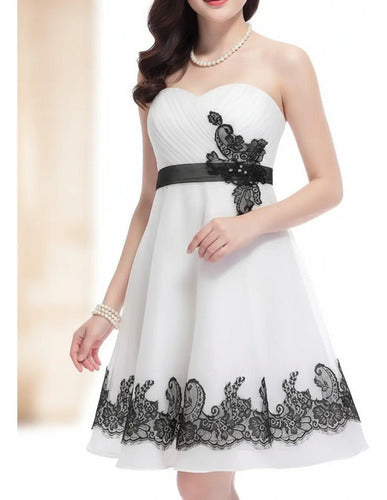 Vestidos Fiesta Cóctel Novia Ep 46c Blanco 10