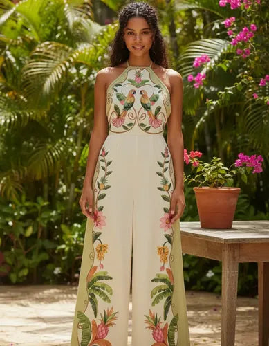 Entero Jumpsuit Enterito Mono Estampado Tropical  El 93