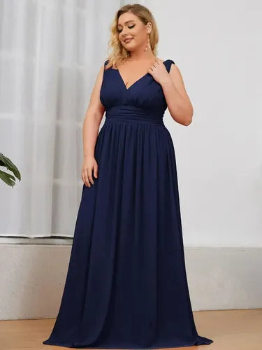 Vestido Fiesta Graduación Gasa Forrado Talla Grande Ep 07