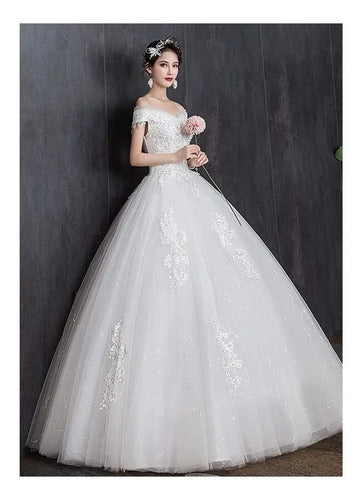Vestido Novia Marfil Ivory Princesa Corset Nf 11