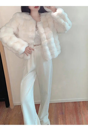 Elegante  Chaqueta Capa Bolero Piel Fiesta Bb 12