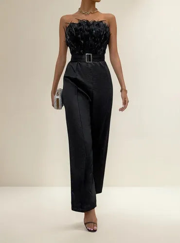 Entero Jumpsuit Mono Negro Fiesta  El 47