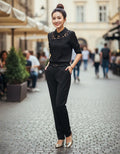 Traje Mujer Conjunto Blusa + Pantalón Negro Entero C 02 Negro M