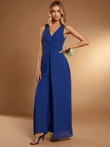 Entero Jumpsuit Mono Escote V Pierna Ancha El 152