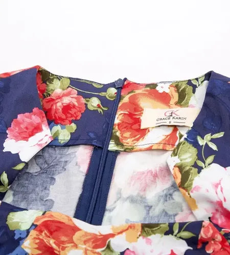 Vestido Azul Bodycon Vintage Retro Va 302 Azul S