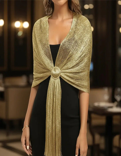 Envoltura Brillante Flecos Bolero Tapado Chal Fiesta Bb 22