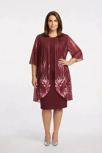 Vestido evasé midi talla grande