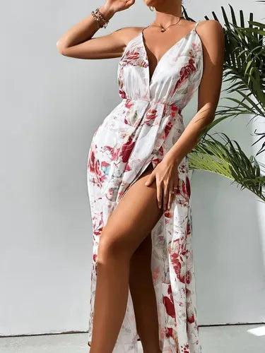 Vestido Tirantes Cruzado Estampado Floral  Vd 95