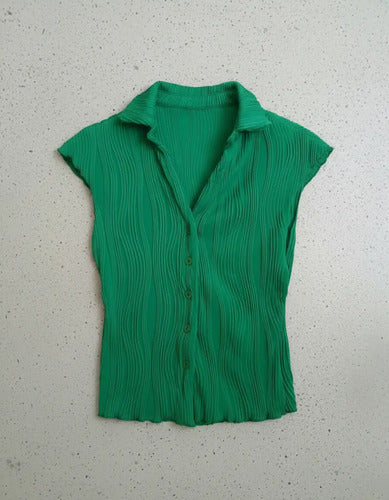 Top Polera Remera Blusa Mujer  Bb 71 Verde S