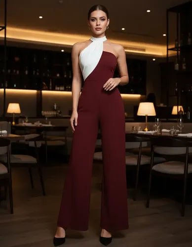 Entero Mujer Jumpsuit Mono Negro Fiesta  El 230