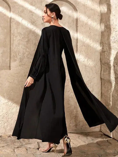 Entero Jumpsuit Mono Fiesta Mangas Cinturón El 86 Negro M