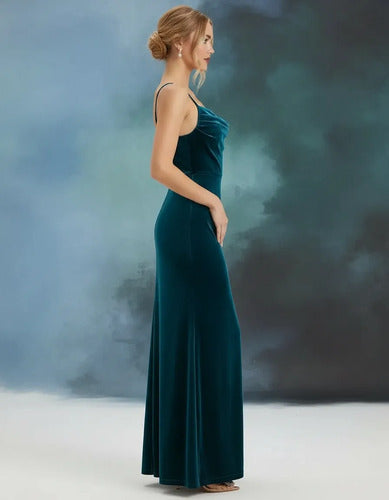 Vestido largo espalda descubierta corte sirena