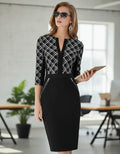 Vestido Negro Oficina Cóctel Formal Va 152a