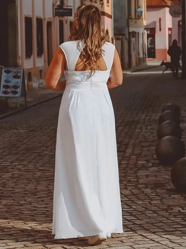 Vestidos Fiesta Gasa Novia Gala Talla Grande Ep 67