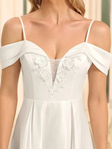 Vestido Novia Marfil Satén Delpilar Ne 25