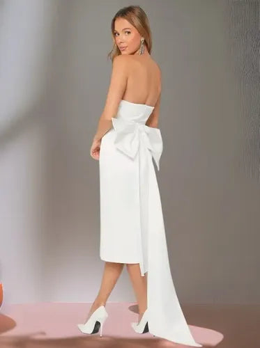 Vestido Formal Novia Civil Blanco Mujer Nc 10