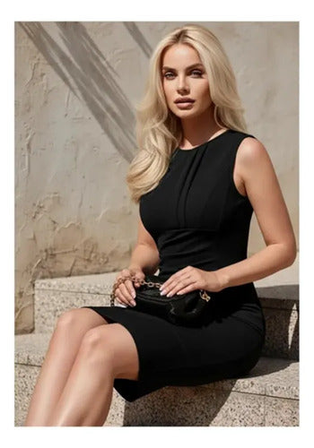 Vestido coctel midi ajustado talla grande